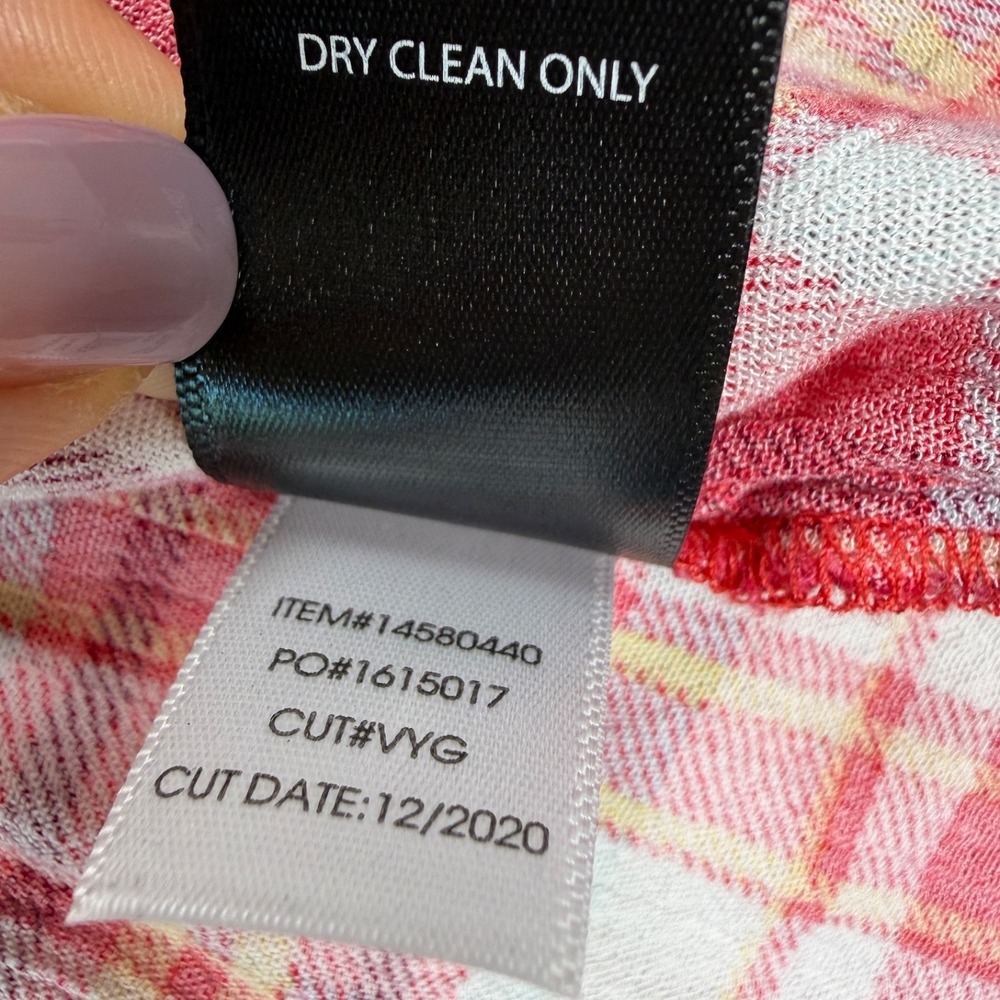 Torrid Sleeveless Smocked Babydoll Top Womens 0 L XL Plaid Red Yellow Gauze Cami - Picture 8 of 9